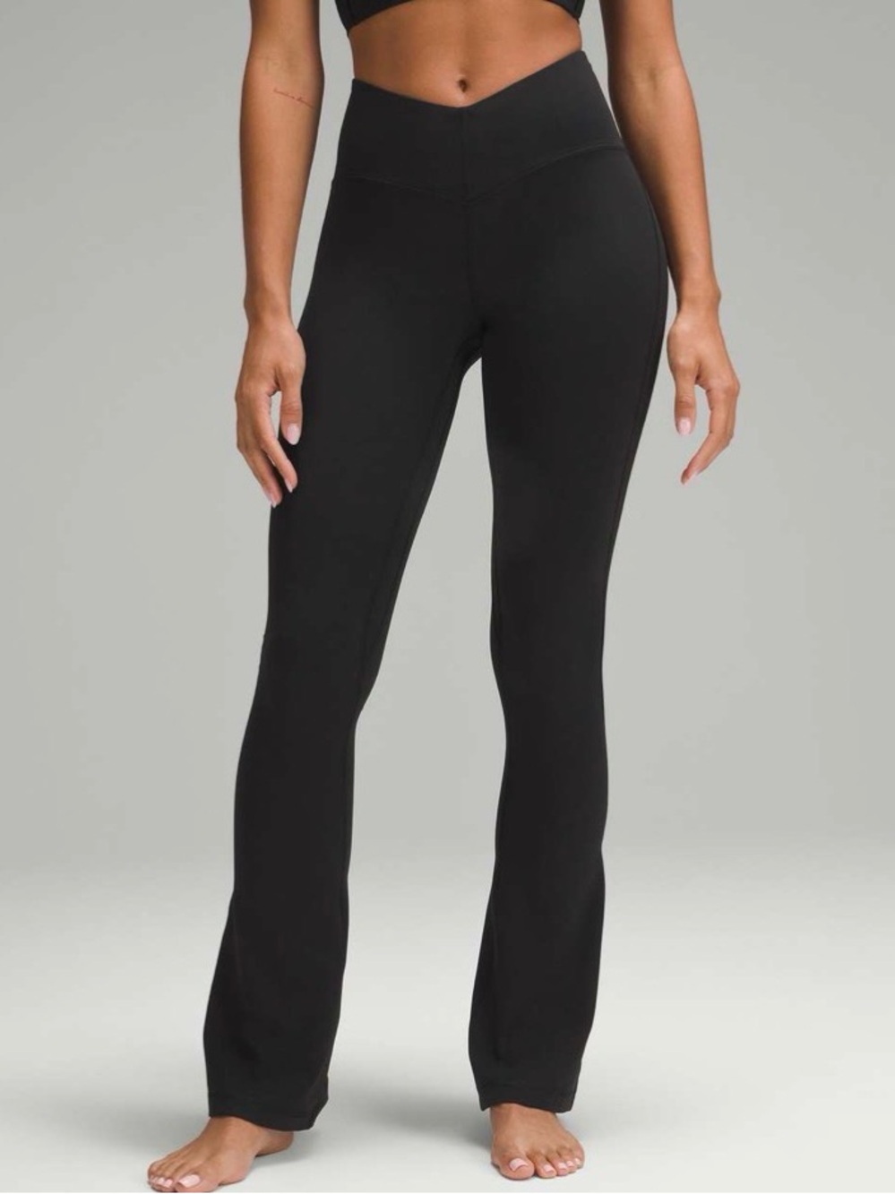Lululemon Align V-Waist Mini Flared Pants Leggings Black Size 14 Nulu 28”